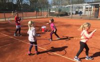 Die Kinder beim Tenniscamp