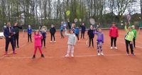Die Teilnehmenden beim Tenniscamp
